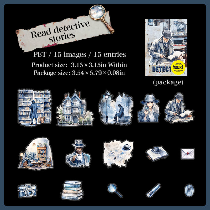 Holmes's Journal PET Sticker -15Pcs each pack
