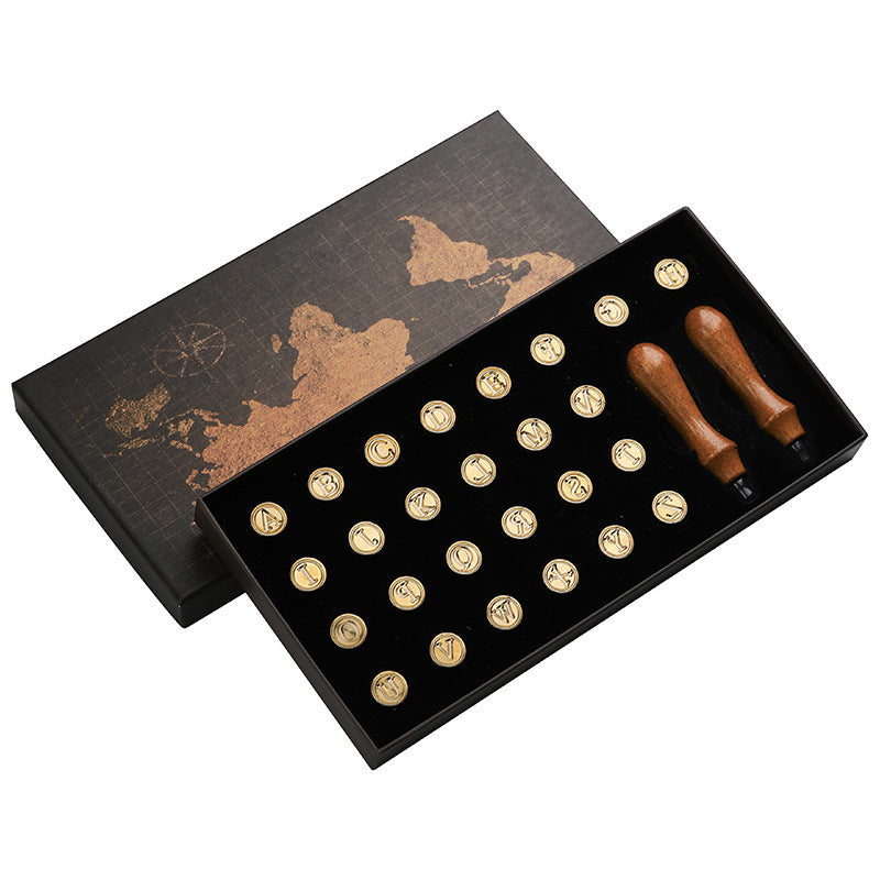 Mini Alphabet Fire Lacquer Stamp Set