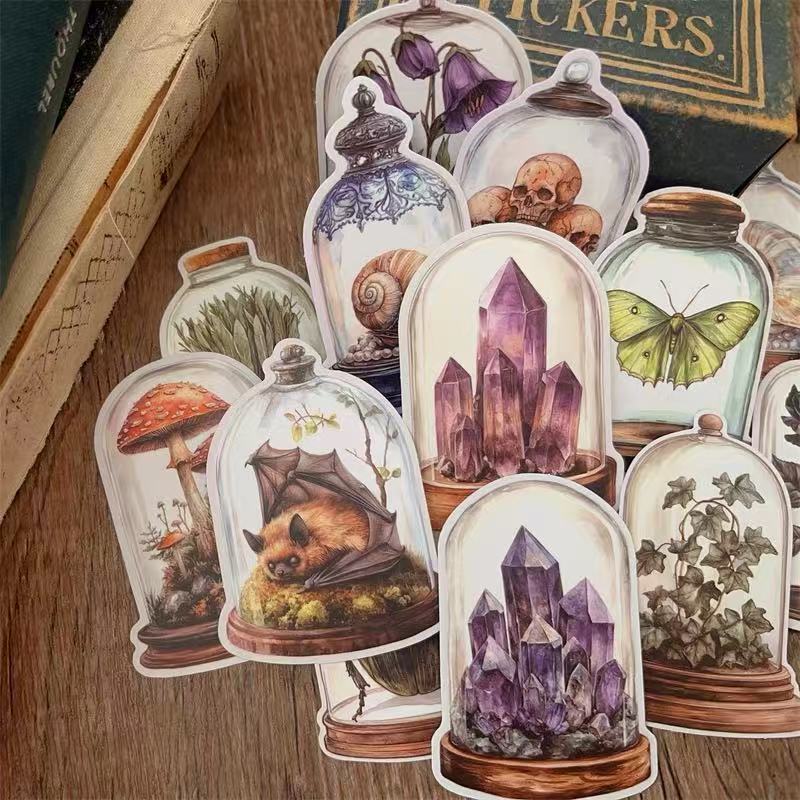 Specimen in a Glass Bottle Solid sticker -14Pcs each pack