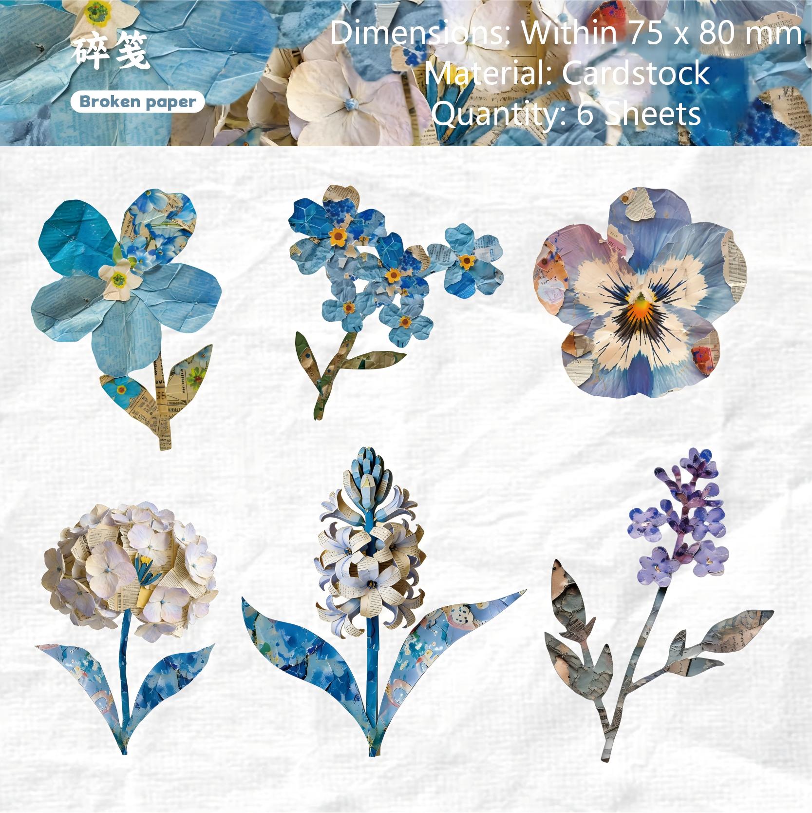 Nature Magazine cardstock Sticker -6Pcs each pack
