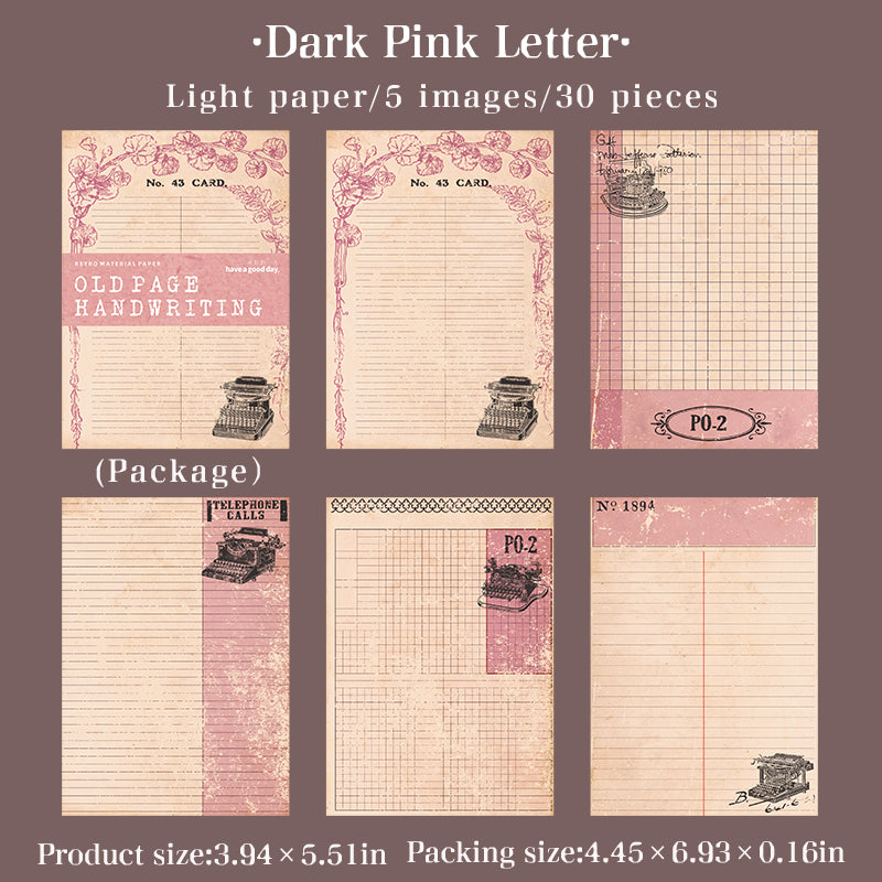 Vintage paper -30Pcs each pack