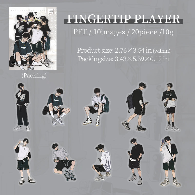 Boys PET sticker -20Pcs each pack