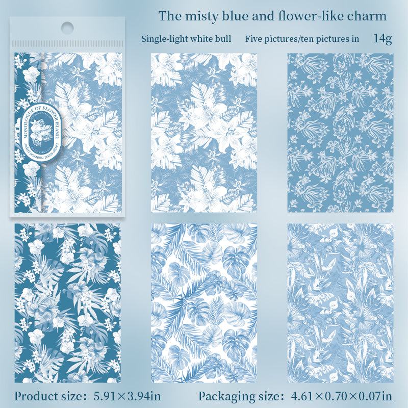 Flowers background Solid paper -10Pcs each pack