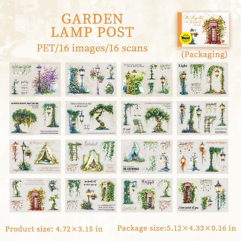 0514 Garden Corner PET Sticker Book -16Pcs each pack