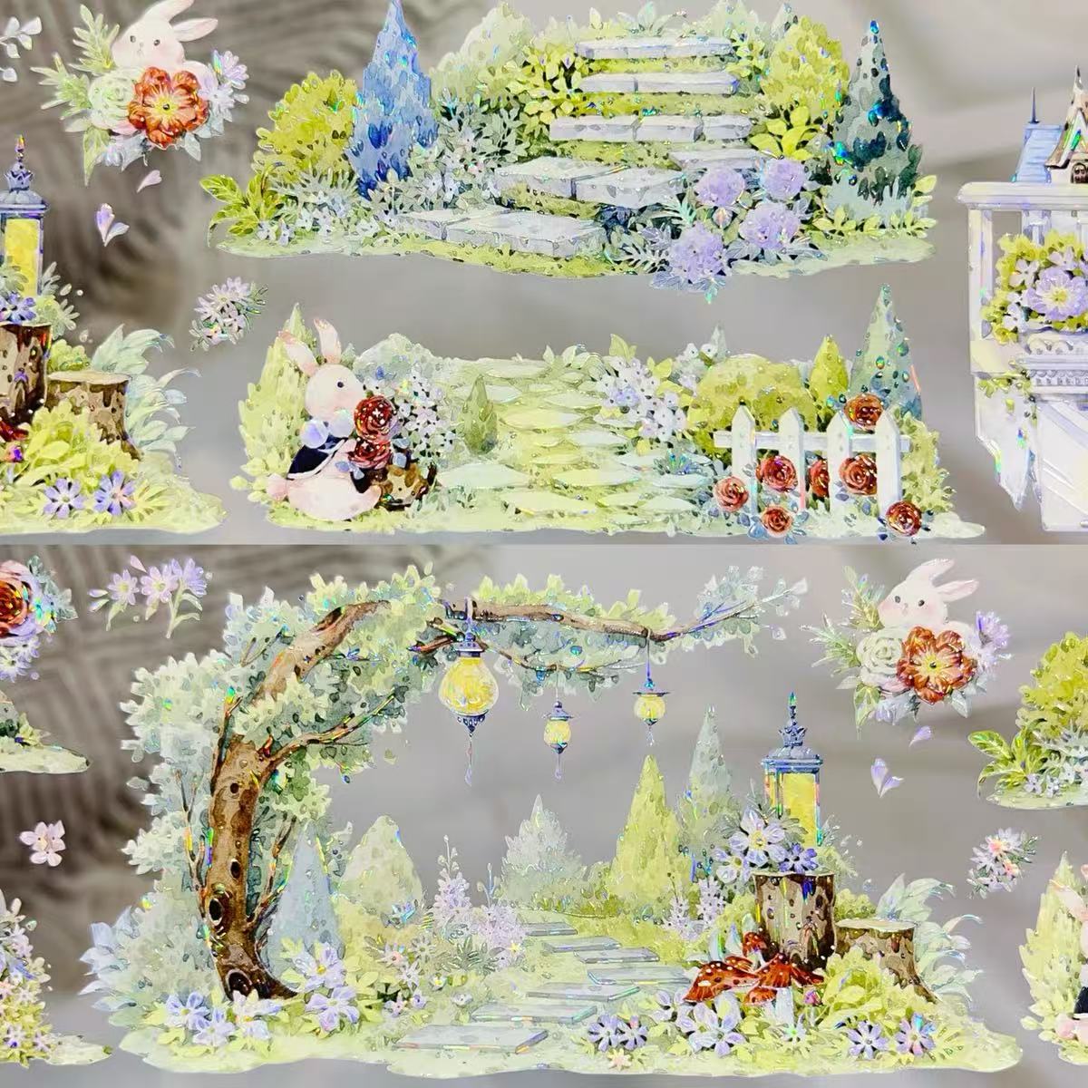 Forest Whisper Stairs Shell Gloss PET Tape (7 x 100 cm) 1 loop