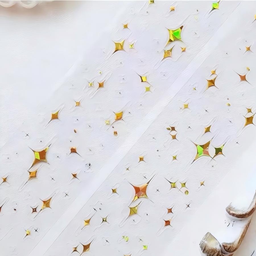 Sparkling Starlight Shell Gloss Pre-cut PET Tape (4 x 100 cm) 1 loop