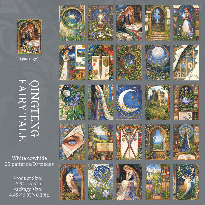 Dark fairy tale paper -50Pcs each pack