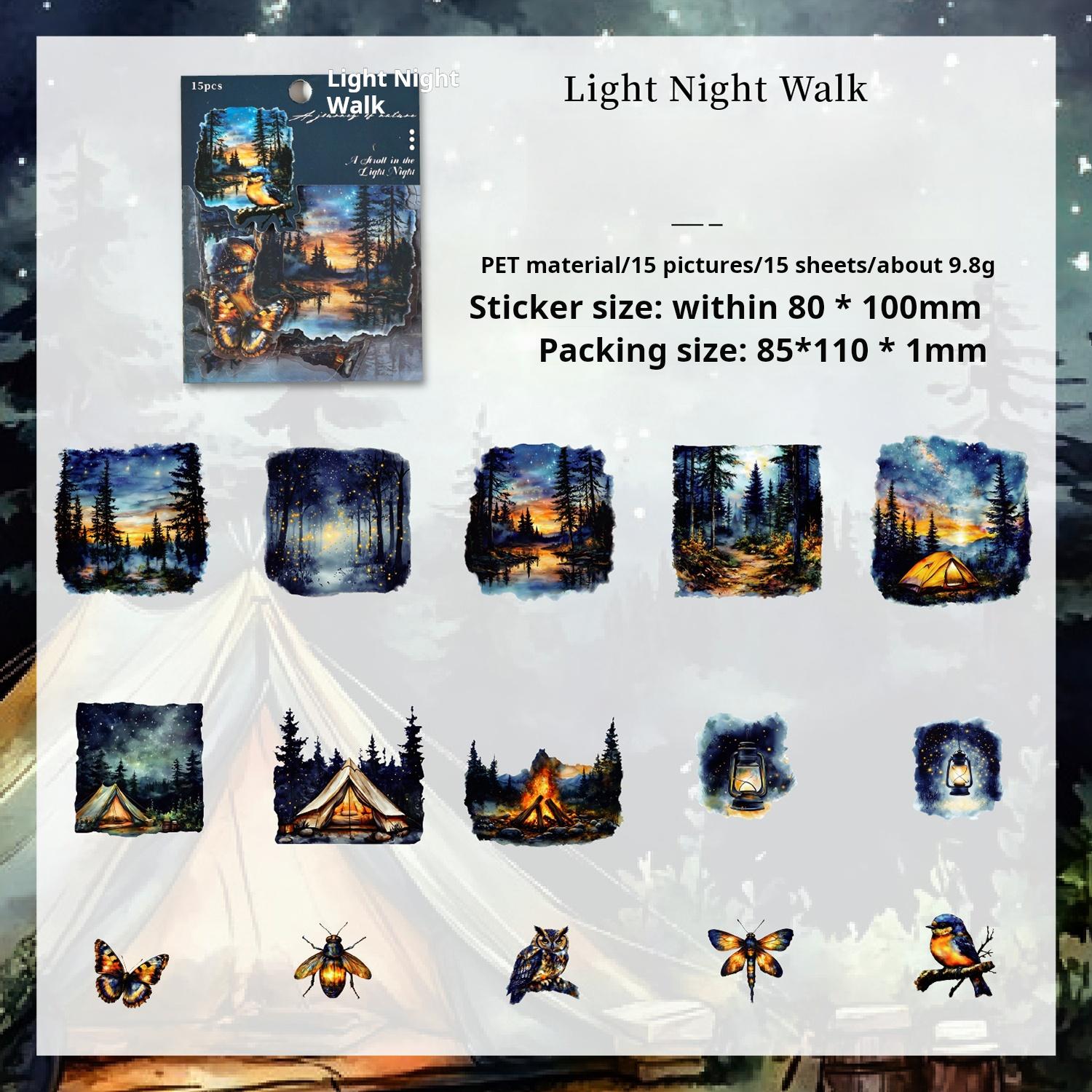 Nature trip PET Sticker -15Pcs each pack