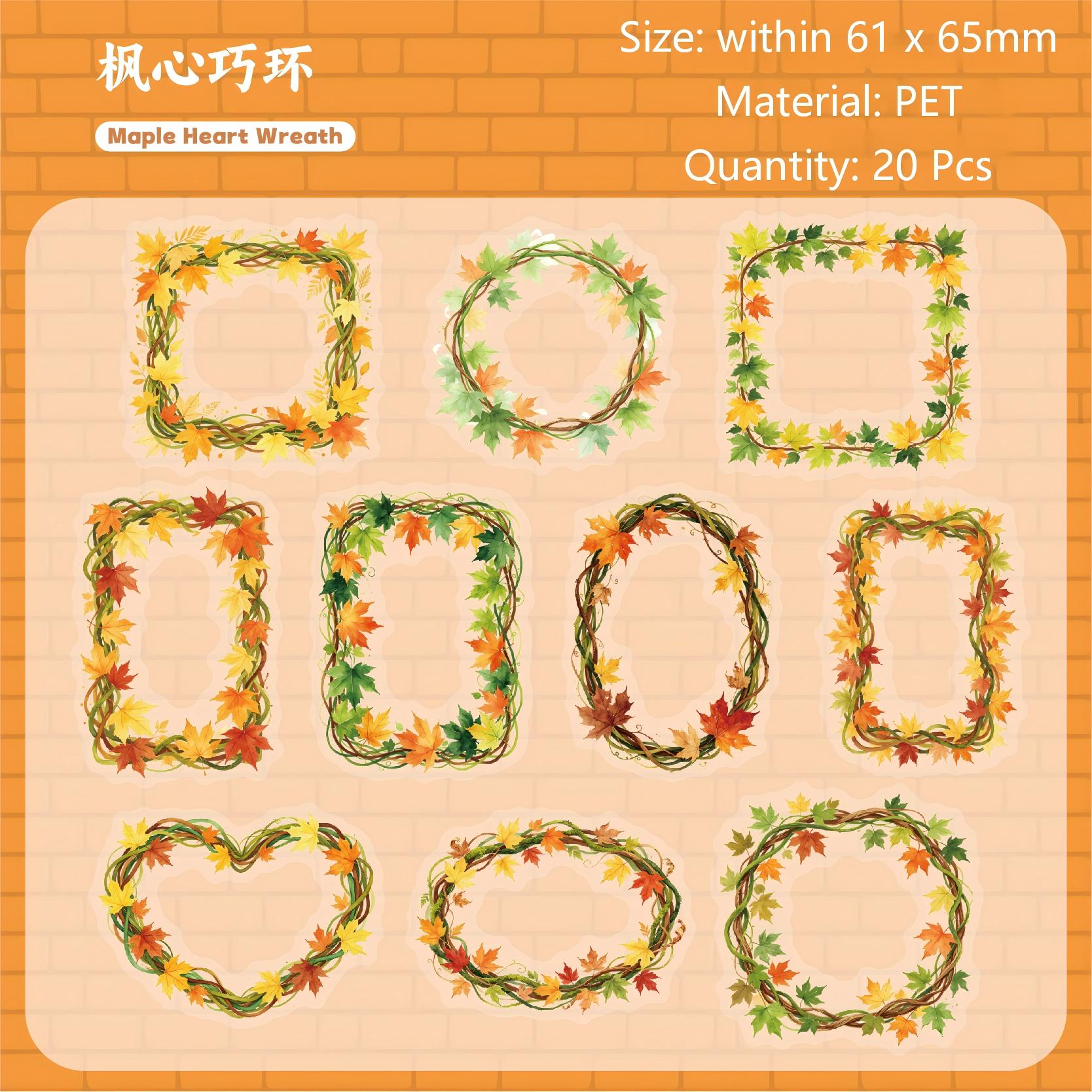 Vine Frame PET Stickers -20Pcs each pack