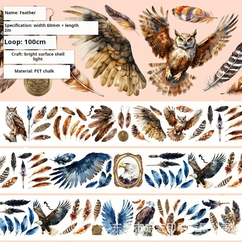 T-154- Feather PET tape -6.5cm*2m