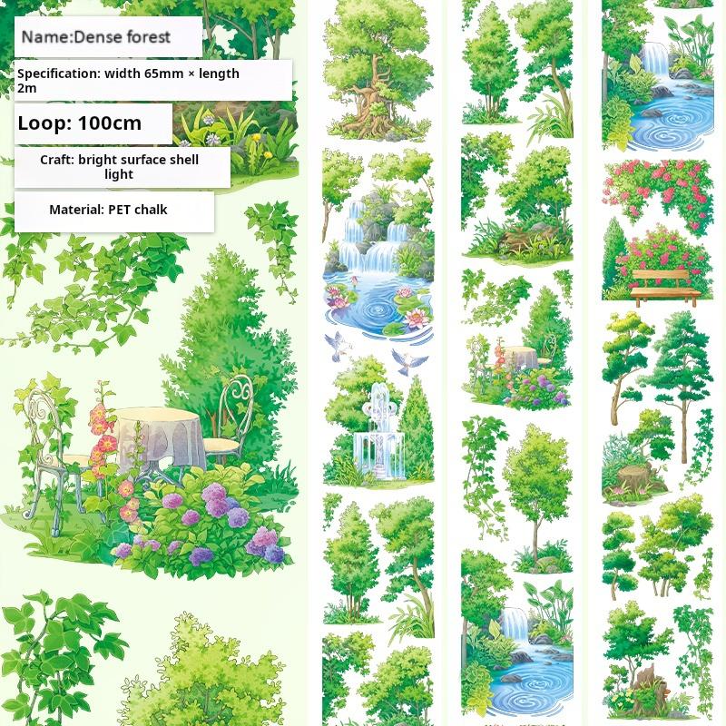 0616 T-246 Dense forest PET tape -6.5cm*2m