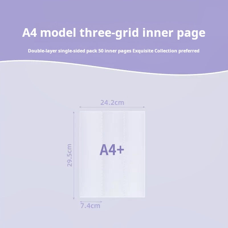 A4 tape storage book with 50pcs insert pages