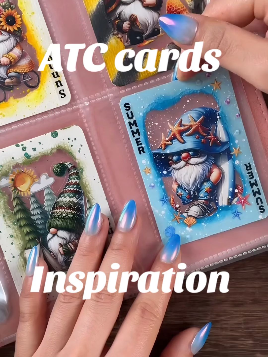 Summer gnome ATC cards