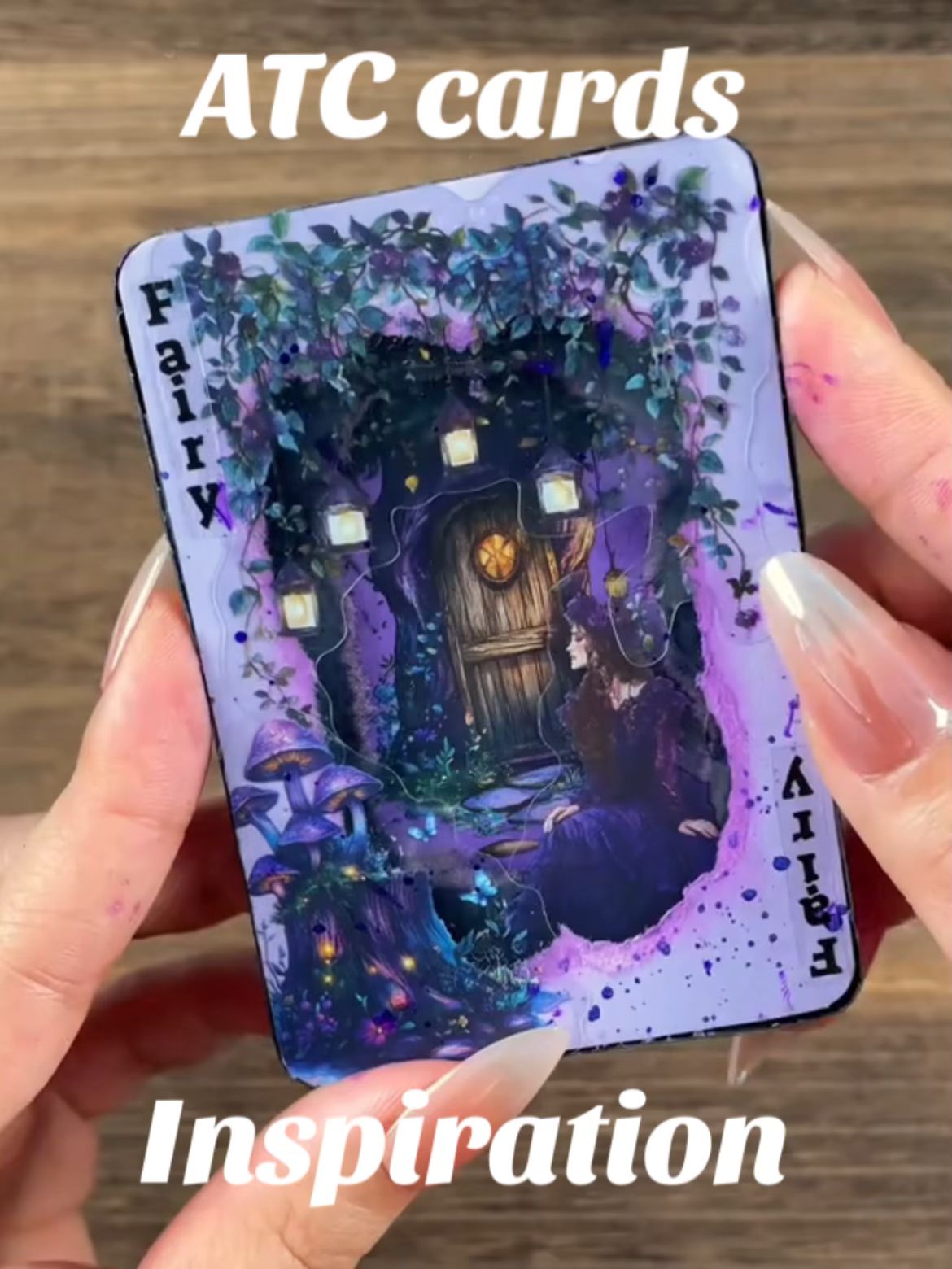 Purple Fairy 3D ATC cards