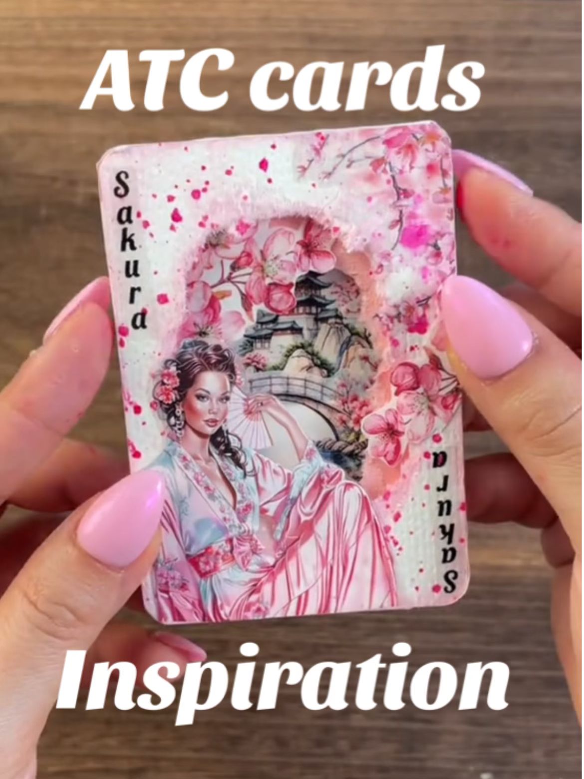 Sakura 3D ATC cards