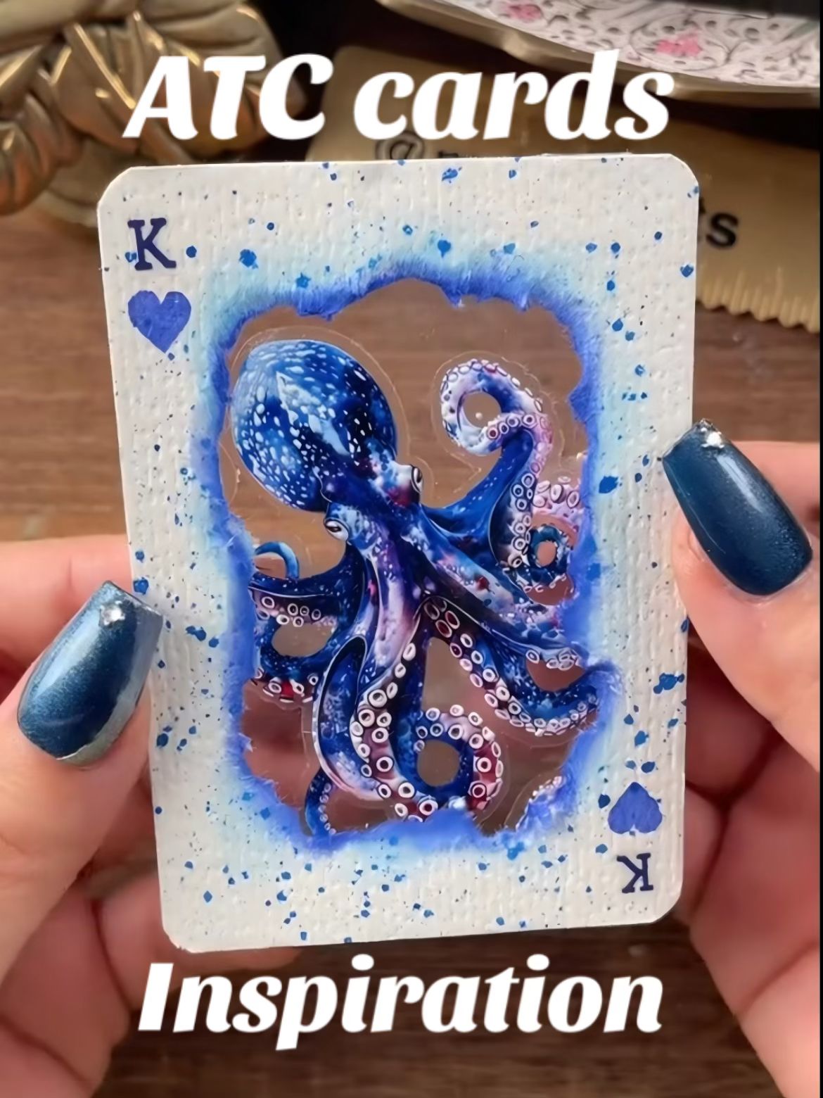 Blue octopus ATC cards