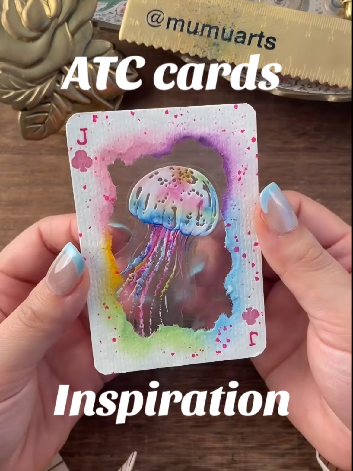 Joyful jellyfish ATC cards
