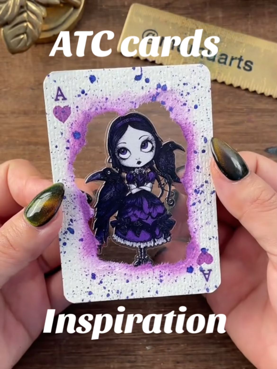 Gothic doll💜 ATC cards