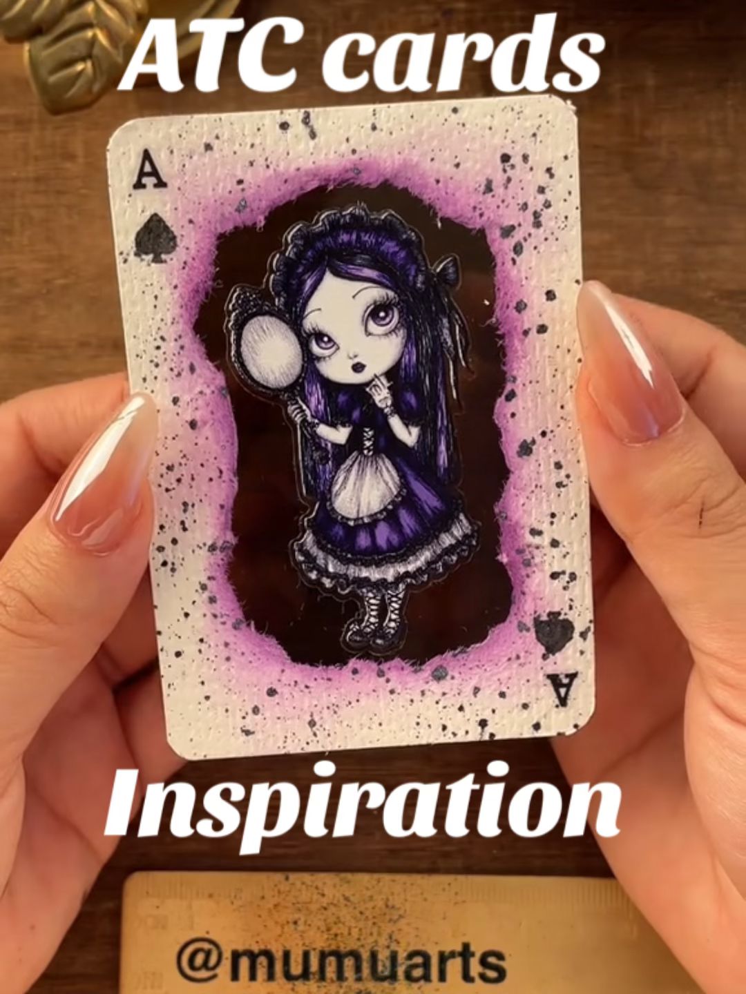 Gothic doll ♠️  ATC cards
