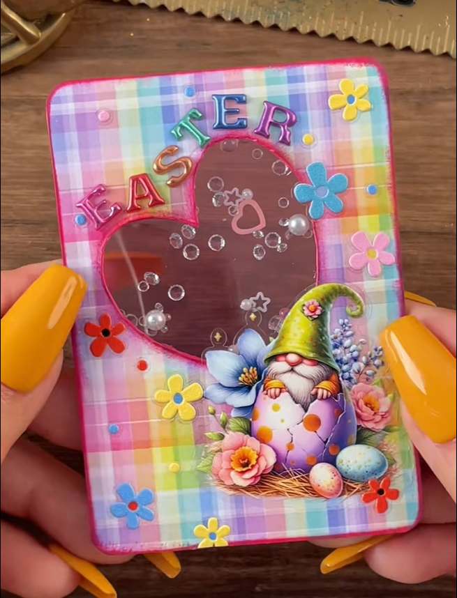 Easter shaker ATC card 🐣
