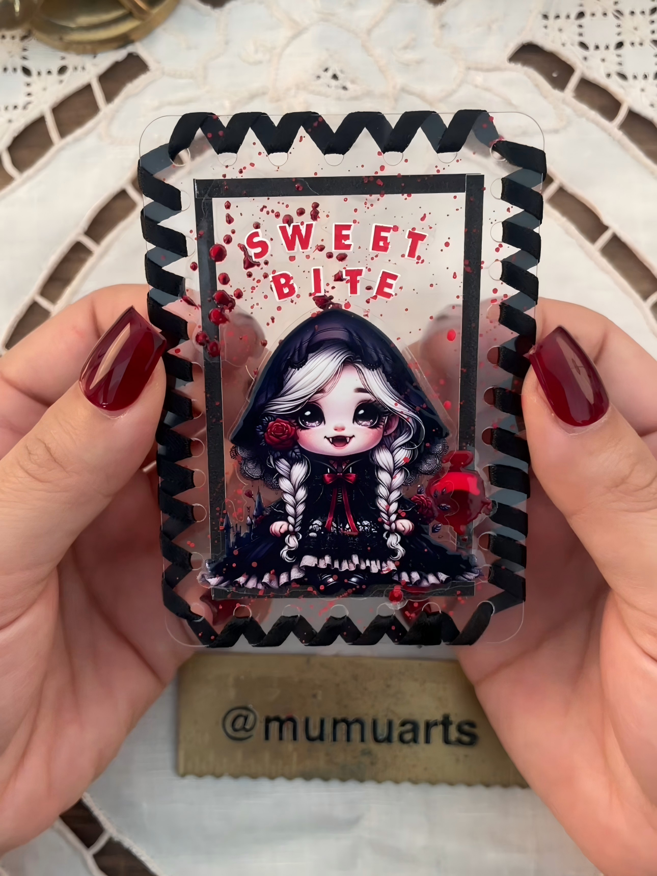 Vampire girl ATC card 🩸