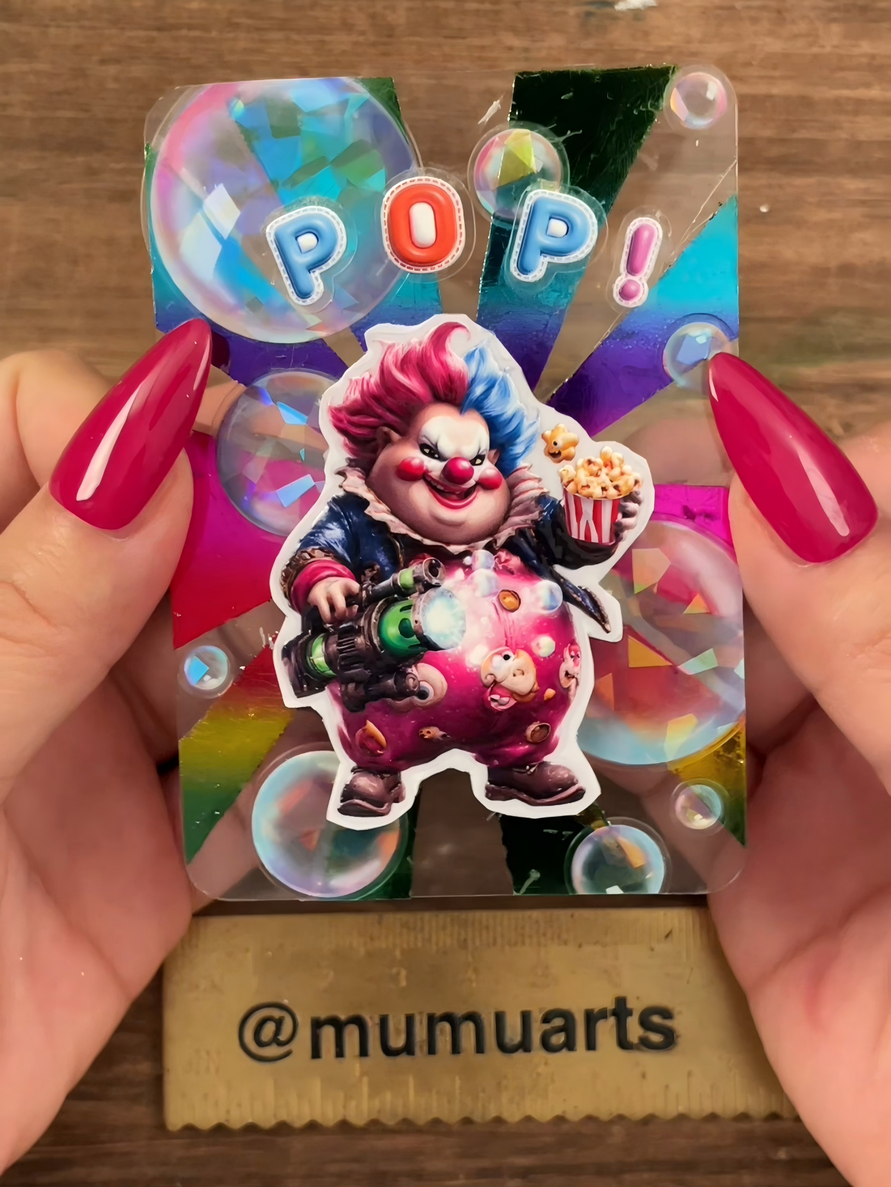 A dark humor ATC card 🍿