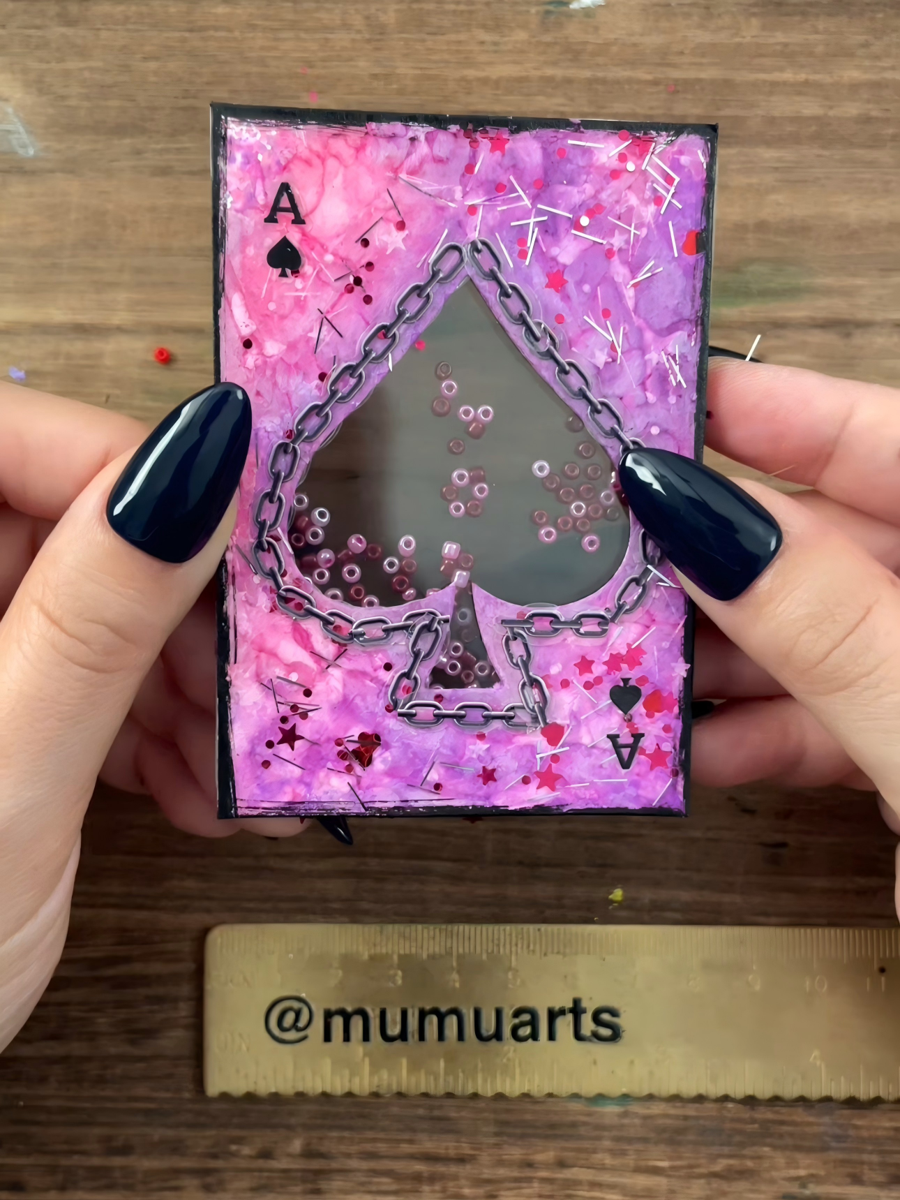 Spade Shaker Card ATC card  ♠️