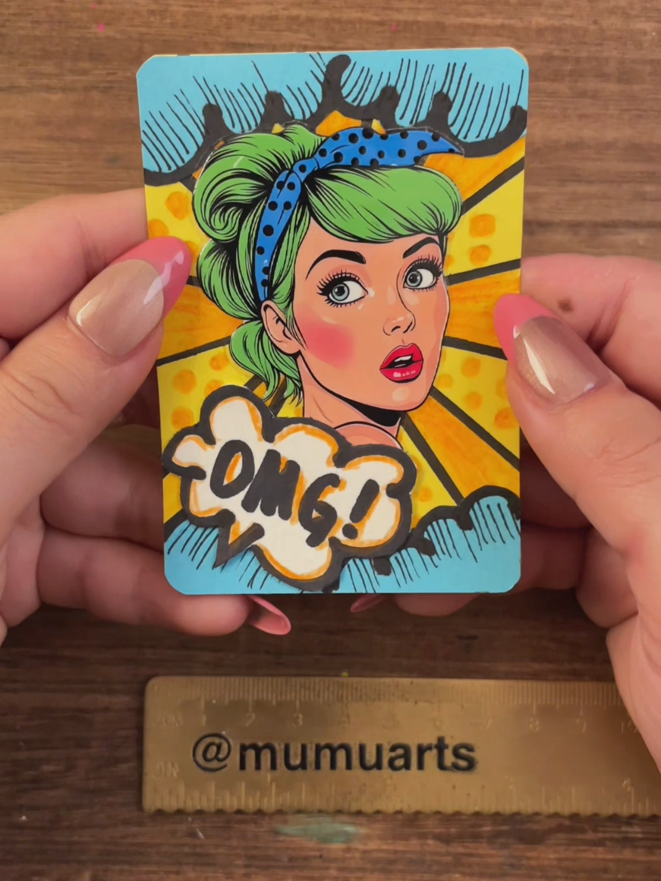 Pop Art style ATC card ✨