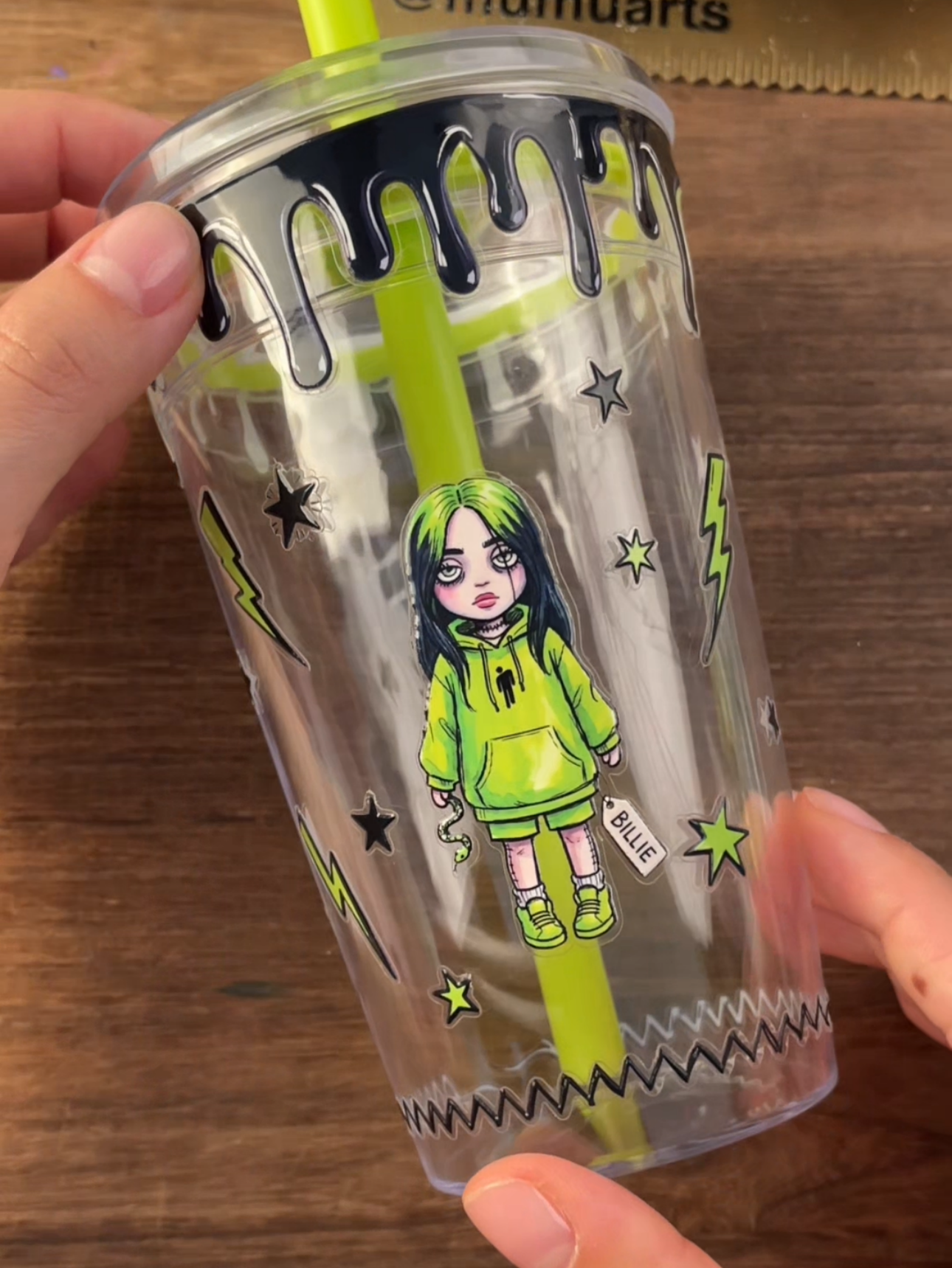 How to Decorate a Clear Acrylic Tumbler with 3D Dripping Stickers (Easy DIY)