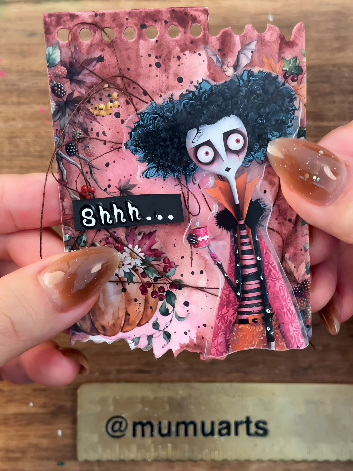 Autumn Gothic Manor ATC card