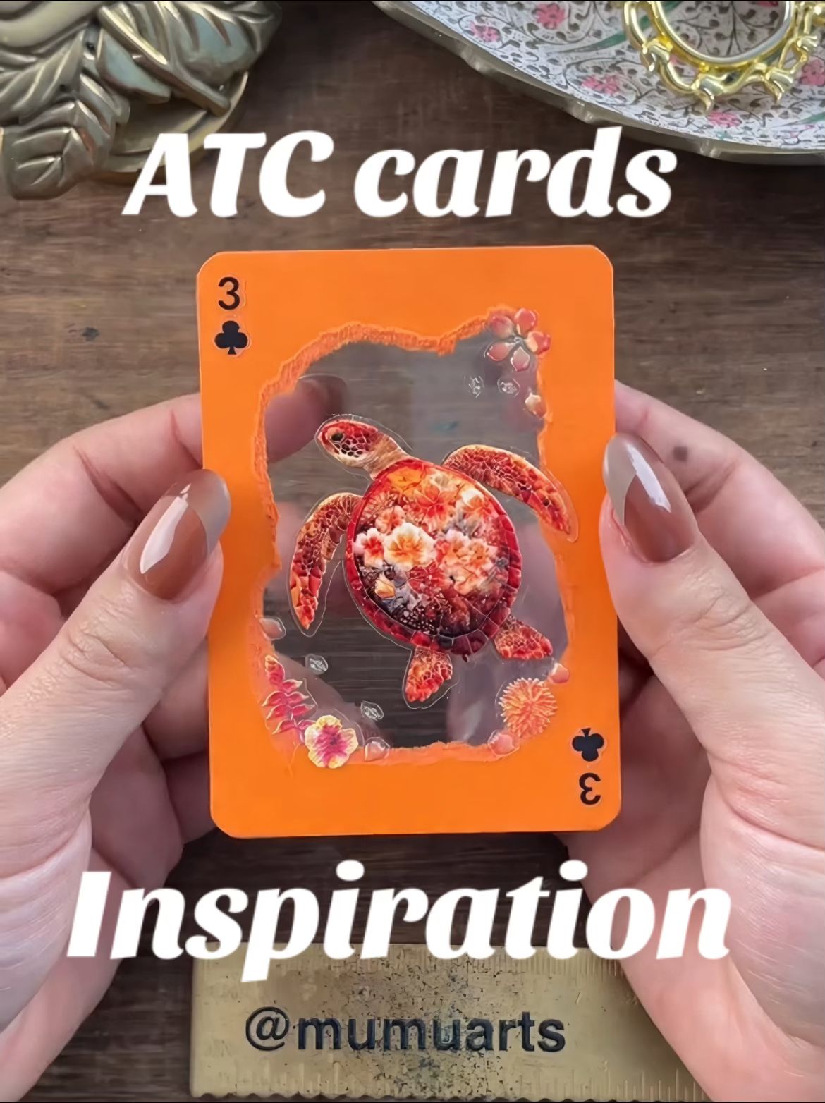 Orange turtle 🧡 ATC cards