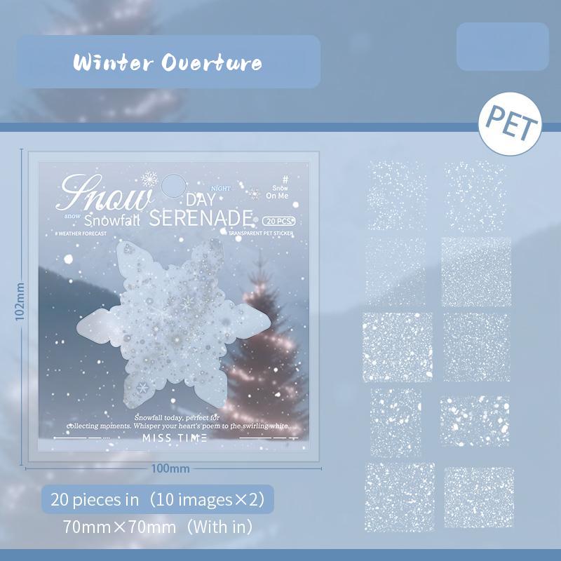 260106 There is snow today PET sticker -20Pcs each pack