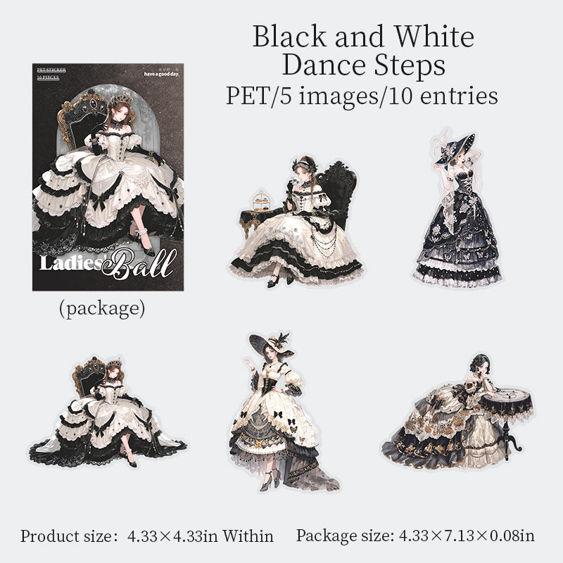 Duchess Ball PET Stickers -10Pcs each pack