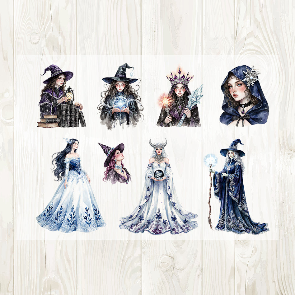 A4 Ice witch matte PET pre-cut large sticker 1 pack 3 sheets