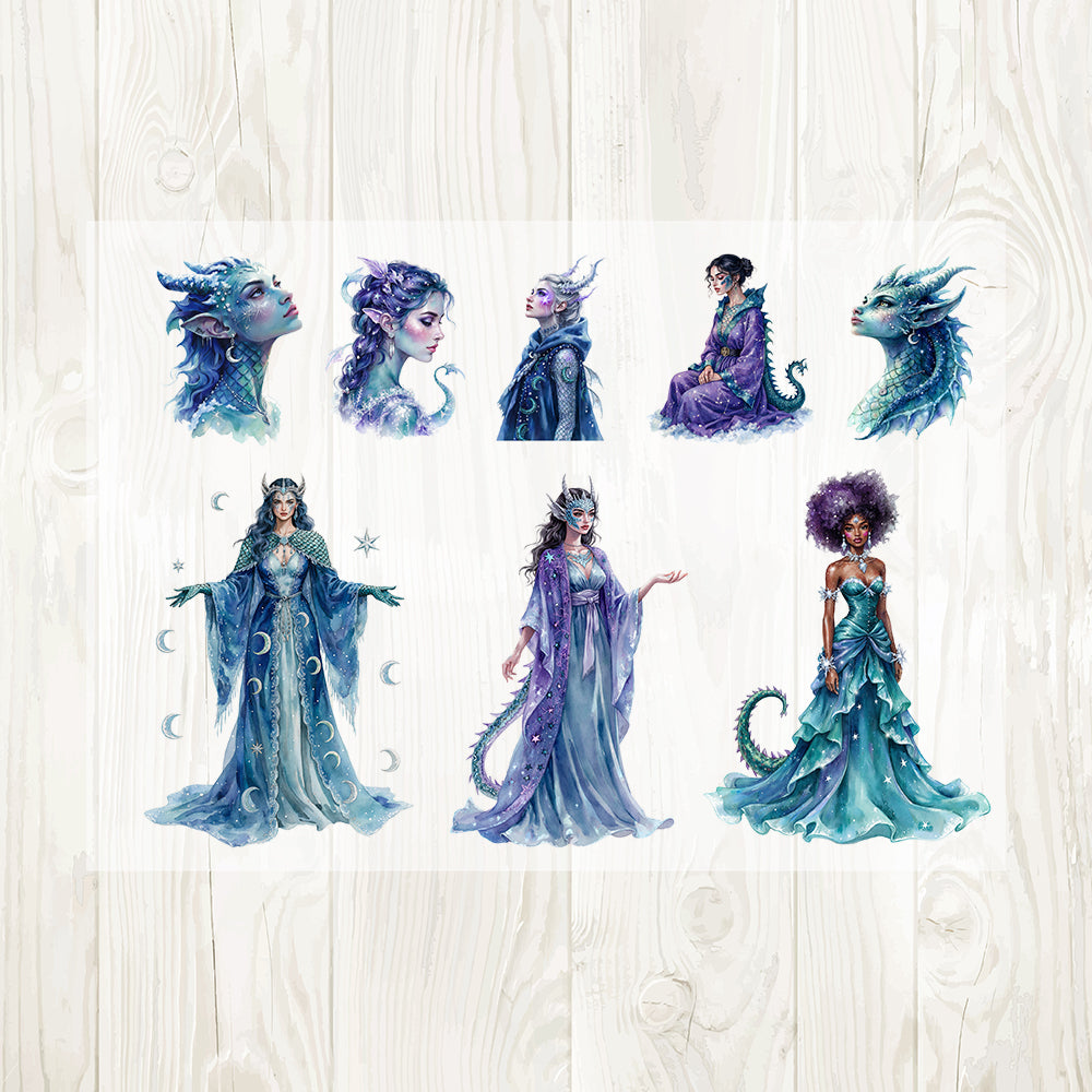 A4 Aurora Dragon matte PET pre-cut large sticker 1 pack 3 sheets