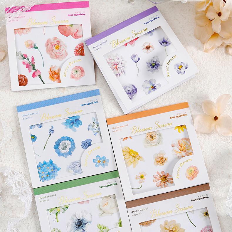0305 Blossom season sweet dream Series Stickers -10Pcs each pack