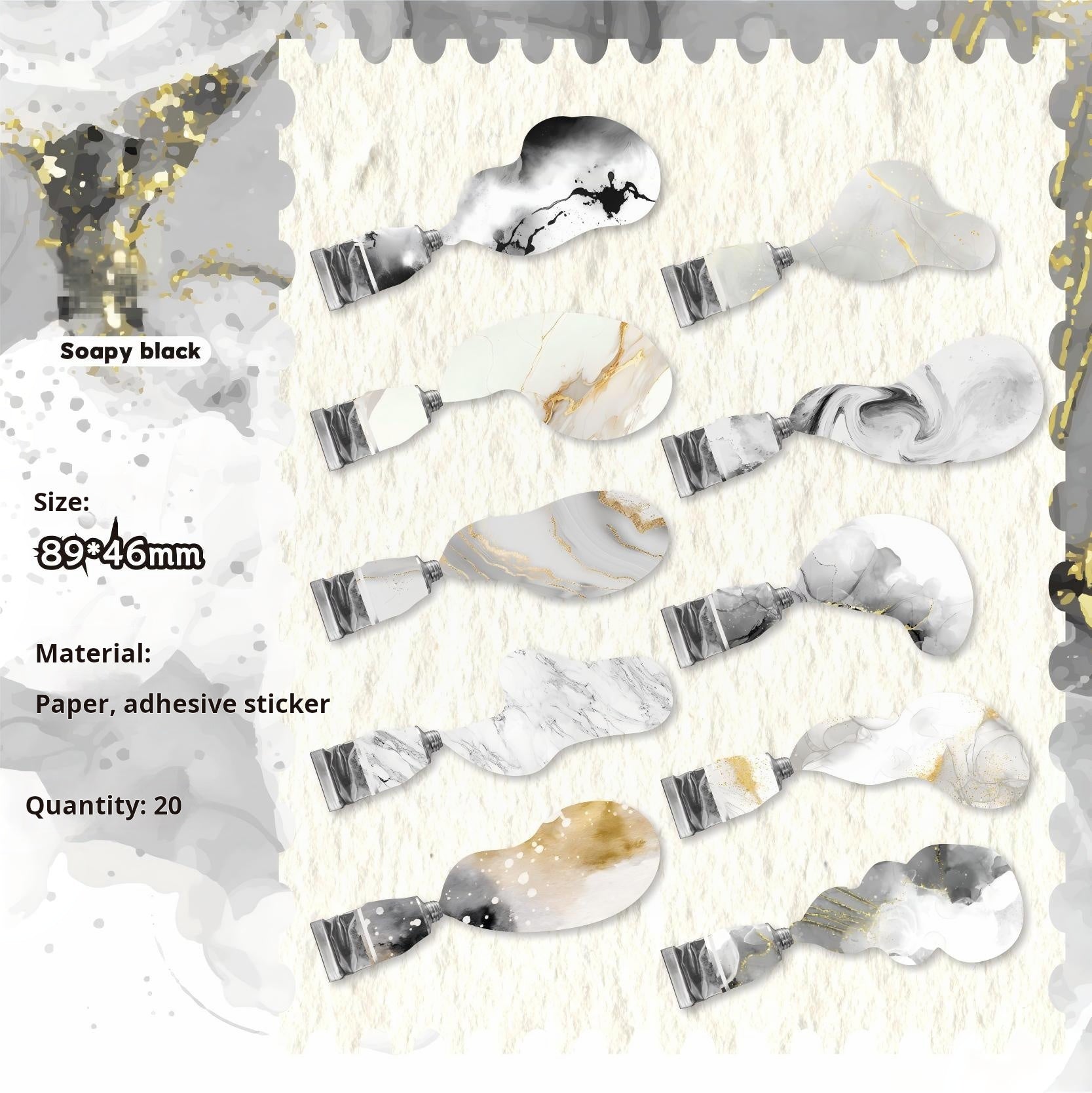 1119 Pigment bottles sticker -20Pcs each pack