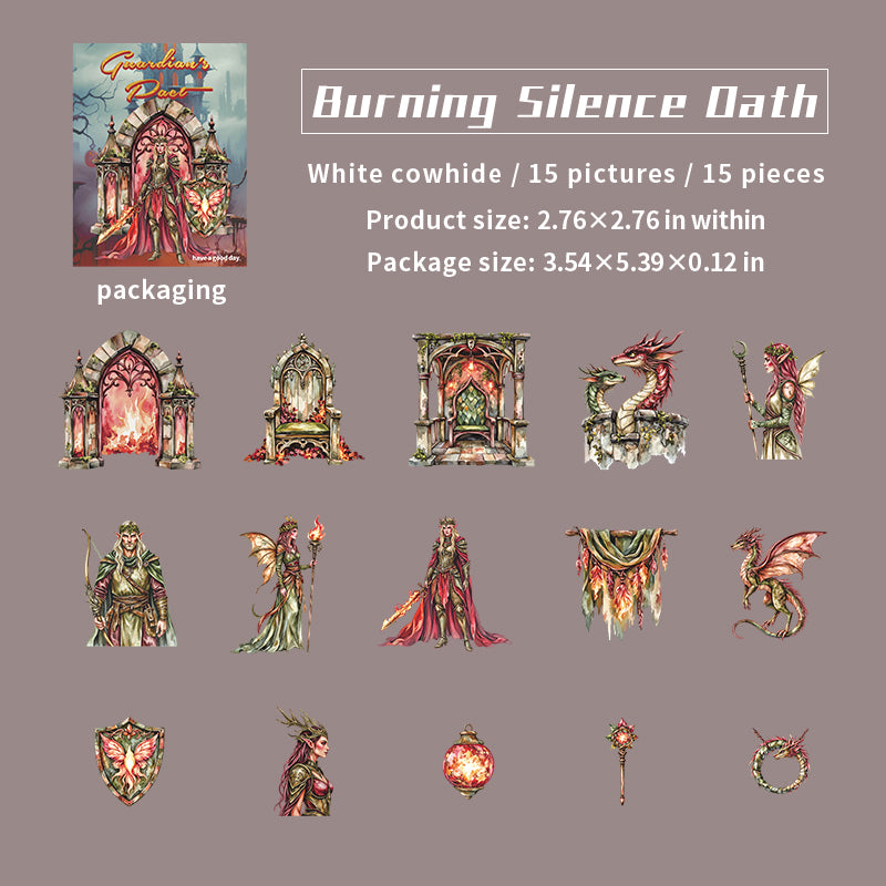 1204 Guardian's Pact Solid sticker -15Pcs each pack