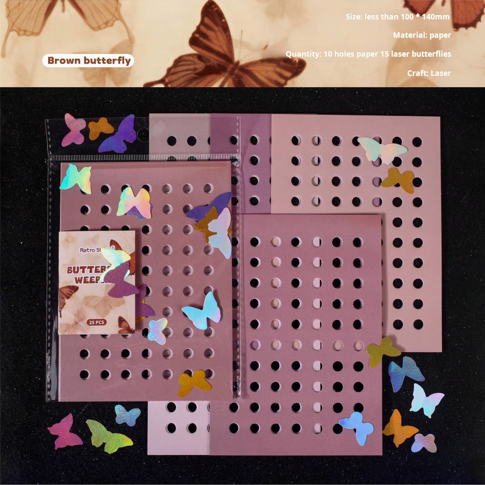 1225 Butterfly paper -25Pcs each pack