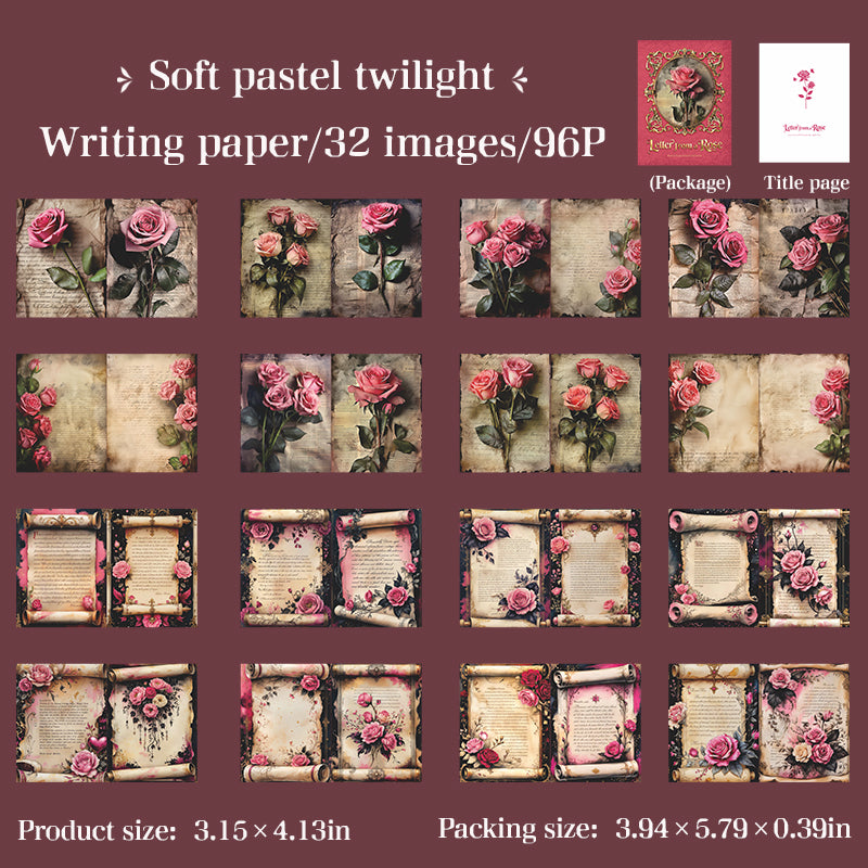 1202 Rose letter book paper -30Pcs each pack
