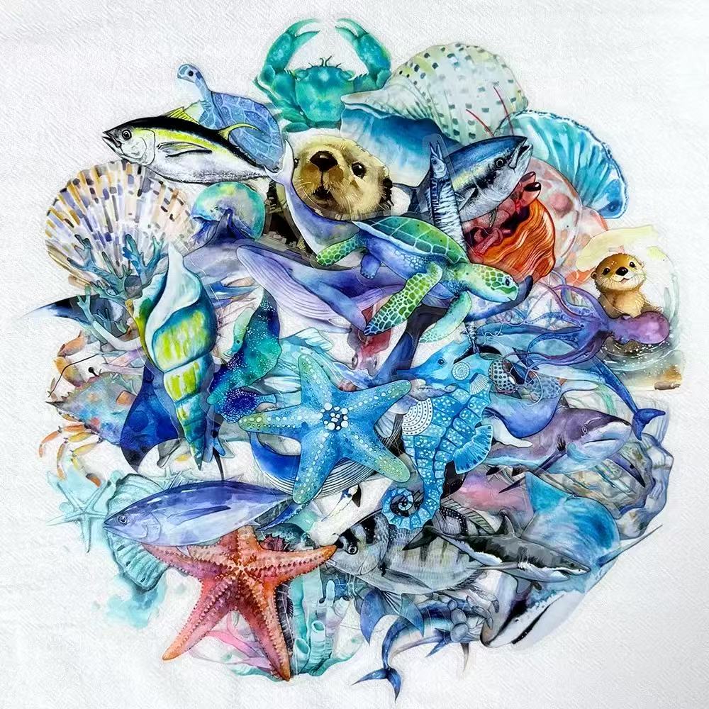 0605 50 Marine life PET sticker