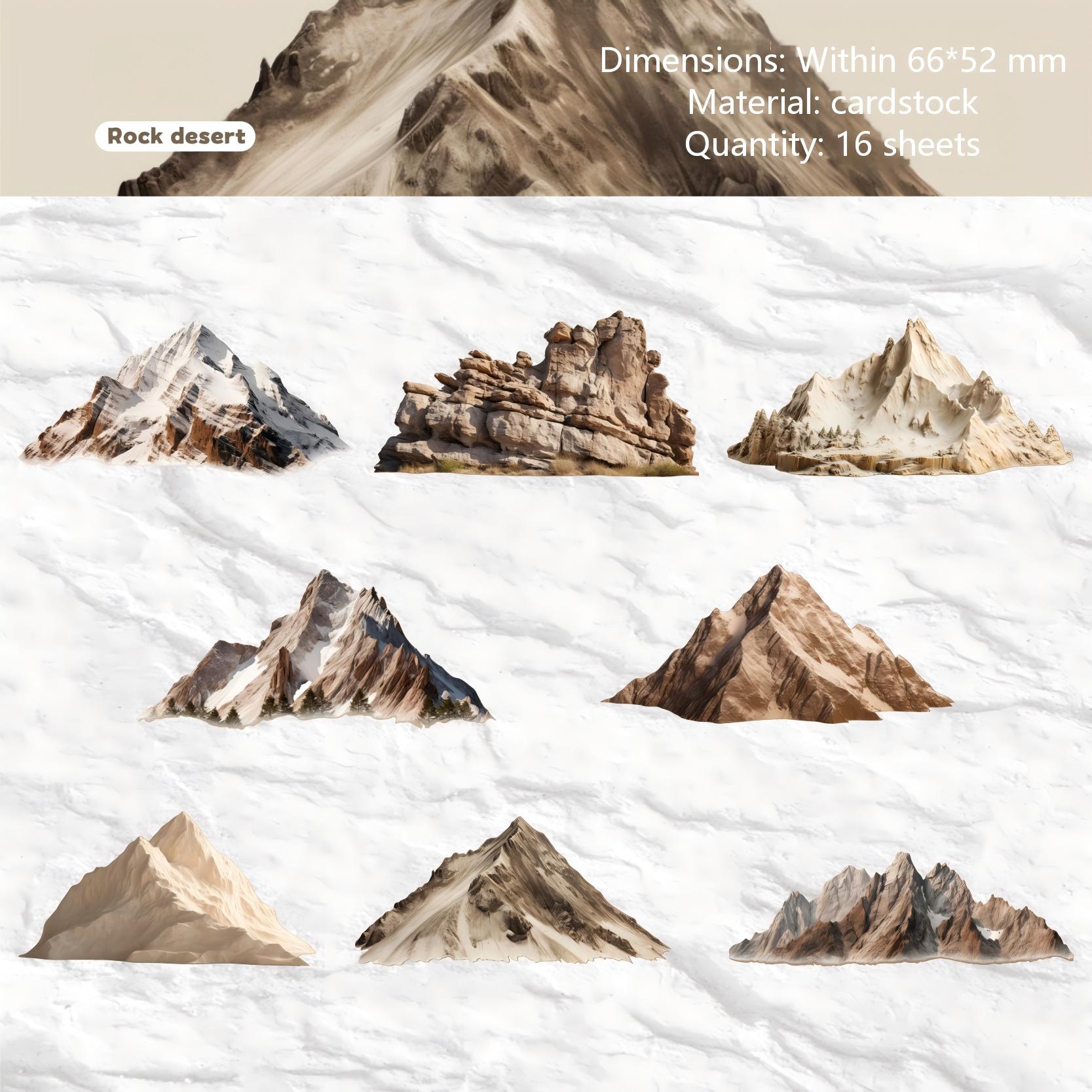 260210 Hill cardstock Sticker -16Pcs each pack