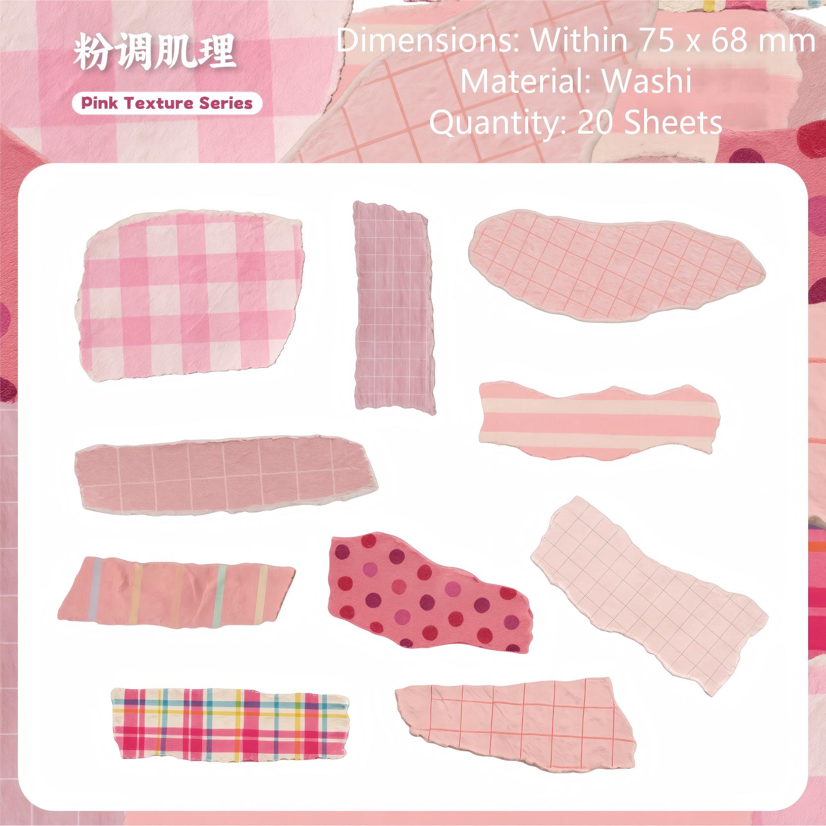 260316 Paper Tape Washi Sticker -20Pcs each pack