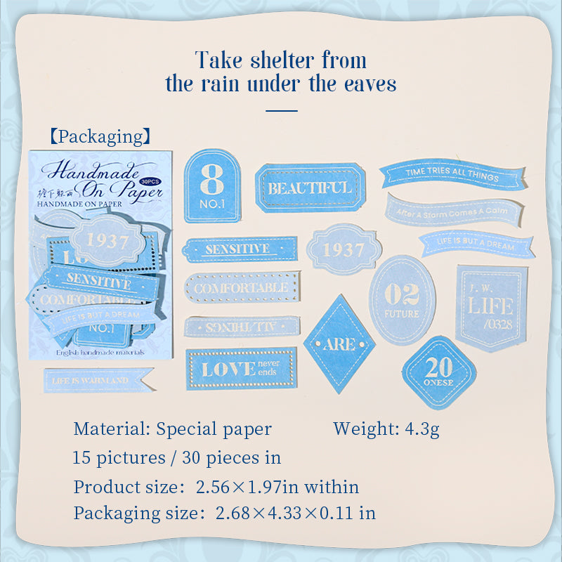 1018 Label Paper  -30Pcs each pack