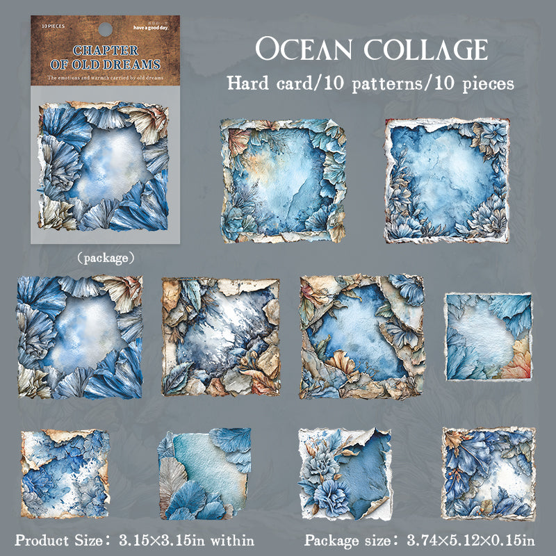 1224 Vintage cardstock sticker -10Pcs each pack