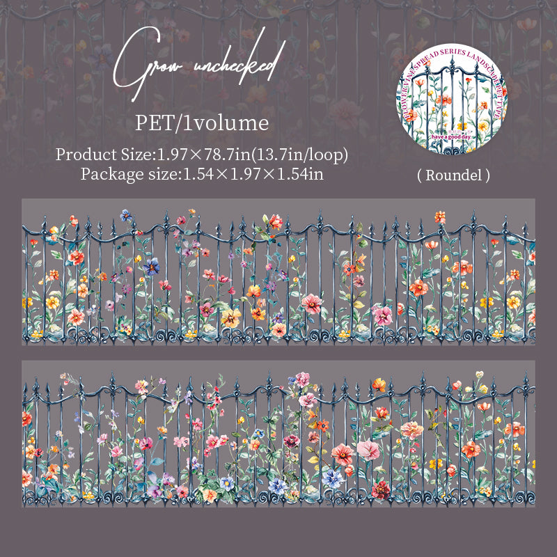 1014 Flower vine spreading PET tape -5cm*2m