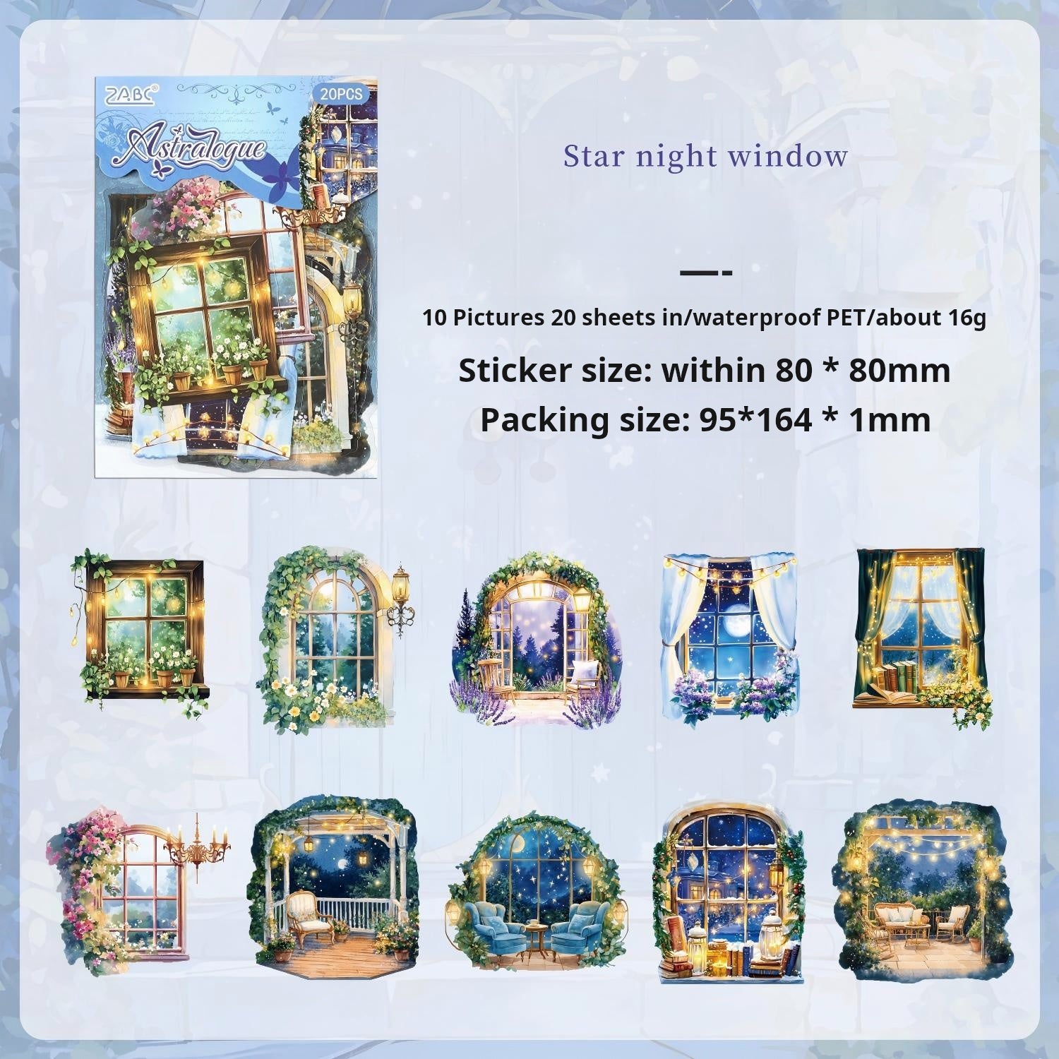 1215 Magical Journey PET sticker -20Pcs each pack