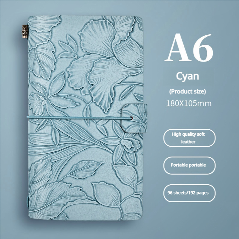 J-11- A6 embossed PU leather journal