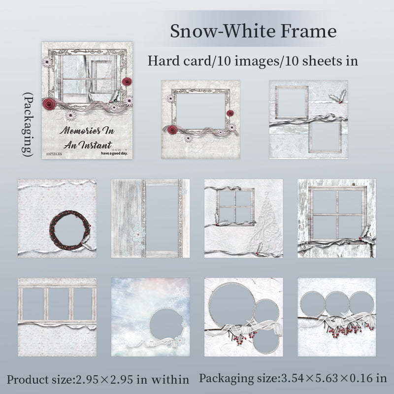 1103 Vintage photo frame cardstock sticker -10Pcs each pack