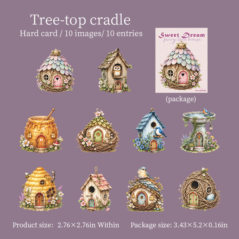 Sweet Dream Fairy Tale House PET Stickers -10Pcs each pack